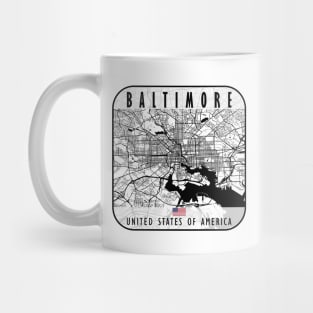 Baltimore Map USA Mug